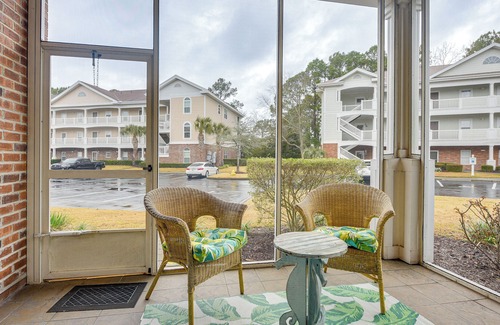 North Myrtle Beach Apartment | 3 Mi to Beach: North Myrtle Beach Condo w/Patio!