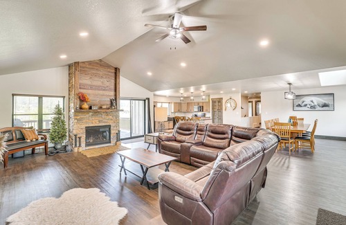 Sturgis Cabin | 4 Mi to Dtwn Sturgis: Cabin w/Hot Tub & Game Room