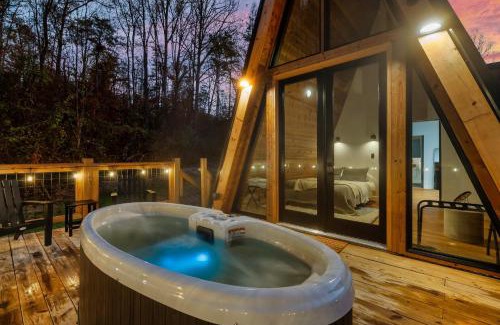 Sevierville House | An Escape to the Forest, A Smoky Mountain A-Frame Cabin, Couple's Romantic Get-away!