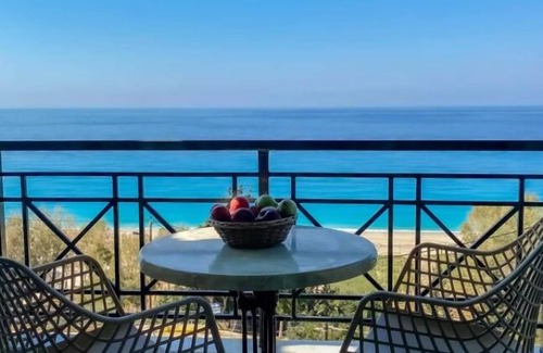 Agios Nikitas Apartment | Apartment in a Hotel 'Sunset Premium Studio 6' with Sea View, Shared Pool, & Wi-Fi