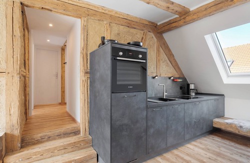 Niederlehen Apartment | Apartment 'Scheunenglück' with Shared Garden, Balcony and Wi-Fi