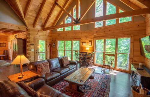 Lansing House | Blue Ridge Mountain Log Cabin - Views - Fireplace - River Access!