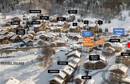 Meribel Village Ski Chalet | Chalet moderne avec parking et wifi, à proximité des pistes et commerces - FR-1-566-20