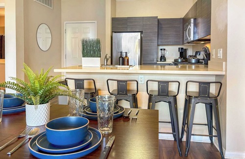 Lyon Street Apartment | Charming 2BR Retreat Pool Gym 10min to Disneyland