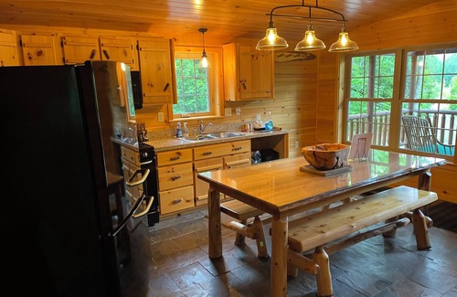 Bradford Cabin | Charming 3-bedroom lodge with WiFi, AC in serene Bradford on trout pond.