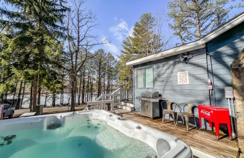 Blakeslee House | Comes with canoe and kayak use Lake house with hot tub and fire pit
