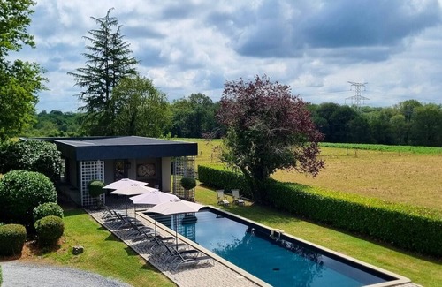 Bournos House | Homerez - Big house for 19 ppl. with swimming-pool, sauna and garden at Bourmos