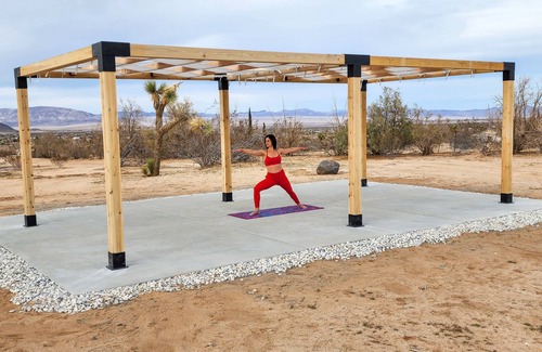 Landers House | Joshua Tree Dome & Guest House - Heated Pool, Hot Tub, Yoga Patio, EV Charger