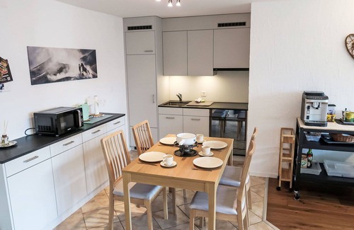 Trin Apartment | Lovely apartment for 2 guests with WIFI, TV, balcony, pets allowed and panoramic view