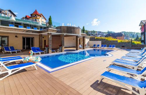 Bukovel Hotel | MARION SPA Hotel & Spa - RENOVATION - Rooms, SPA area, Swimming pool, Reception, Restaurant, Lounge Bar, Hookah bar, Children's room, Parking, SPA and Breakfast included in the price