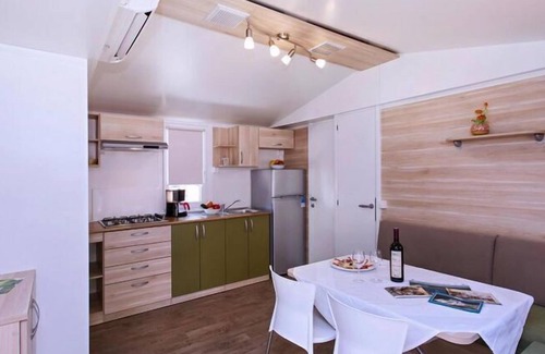 Biograd na Moru House | Mobile homes in Camp Soline at Biograd, with sand- and pebble beach