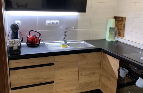 Zupanovice Apartment | Nice apartment for 5 people with WIFI, pool, TV, patio and pets allowed
