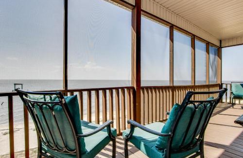 Ocean Springs House | Private Beach and Views! Stilted Ocean Springs Home