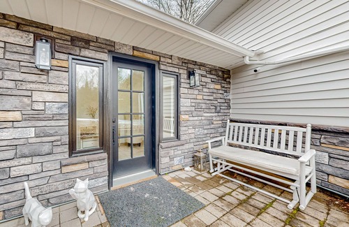 Springwater House | Spacious home with a private pool, hot tub, multiple decks, washer/dryer, & AC