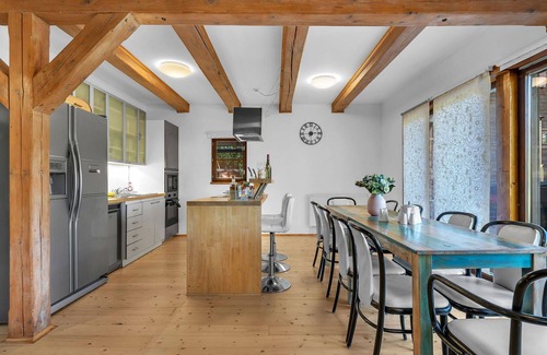 Dolni Branna House | Stunning private villa for 10 people with WIFI, hot tub, TV, terrace and pets allowed