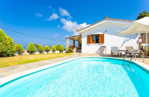 Glossa Villa | Villa Katerina Private Pool, Sea Views, A/C, WiFi