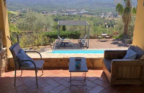 Montauroux Villa | Villa with swimming pool, superb view, wooden pontoon, 3 min from the village (July-August)
