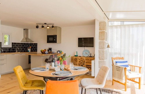 Locquirec House | Wonderful private villa for 4 people with WIFI, TV, patio and pets allowed