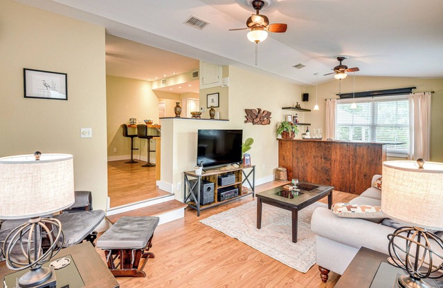 1 Block to Crescent Lake: Charming Home w/Porch!