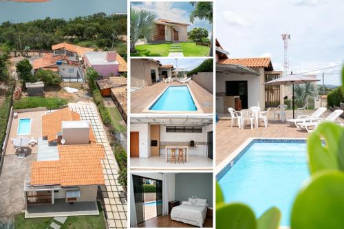 Casa com piscina vista para lago, 03 quartos confortáveis