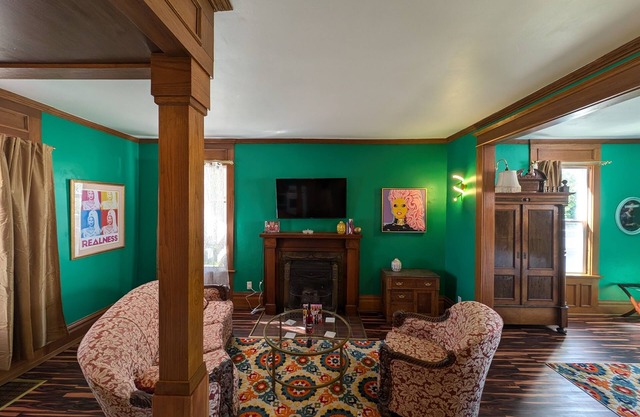 Glamorous King bed Suite! RuPaul inspired stylings.