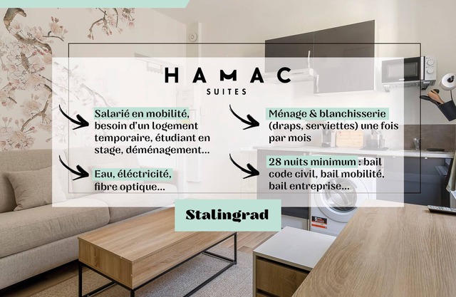 Hamac Suites - Studio Equipé Boulevard Stalingrad