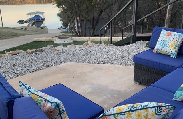 Lakeside House & Cabin Boat Ramp, Dock, & Fire Pit on Possum Kingdom Lake