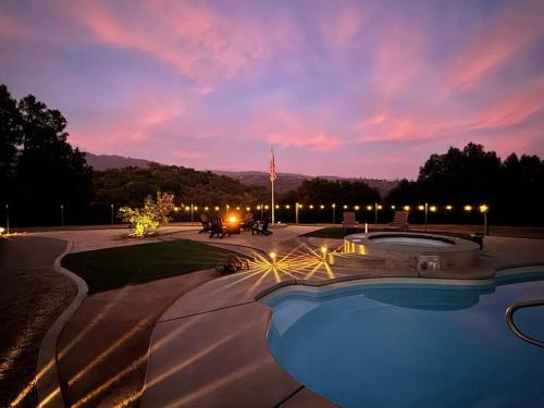 Stunning views with pool, spa, gold panning, firepit, game court and BBQ