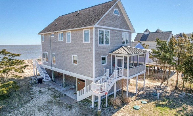 Prime Hook Beach House | 3BR/4BA Beach Front Property with Spectacular Water Views from Every Room!