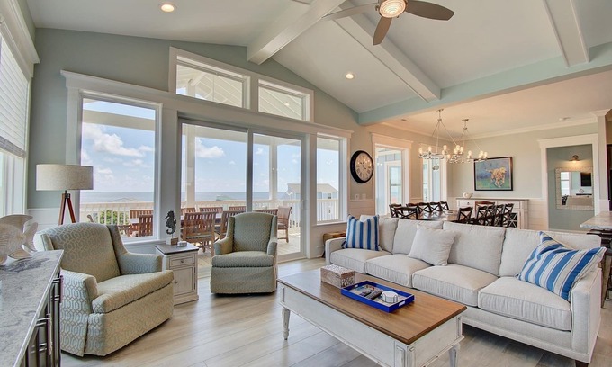 Yaupon Beach House | 7BR/6.5BA Ocean View Home - Pool, Elevator, Dog Friendly, Sleeps 18