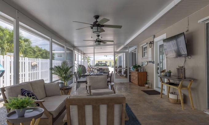 Key Colony Beach House | A piece of paradise! Adorable 2 bedroom, 2 bathroom canal front half duplex