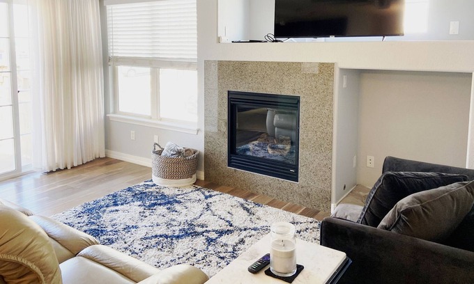 Aurora Condo | Bedroom and Private Bath with Study in Aurora, CO