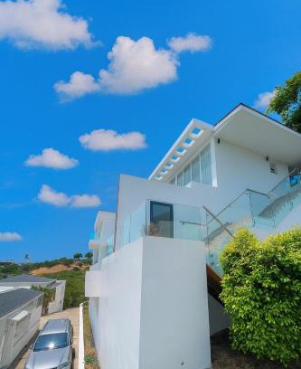 Chaweng City Center Villa | Bobut beach, Koh Samui, Thailand, half mountain sea view, four-bedroom, four-bathroom villa B