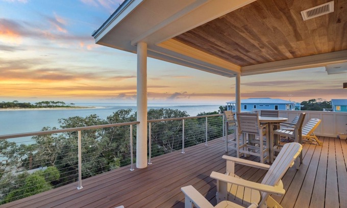 Port St. Joe House | Book for Fall! Beach and Gulf Views! St. Vincent Island! Private Saltwater Pool!