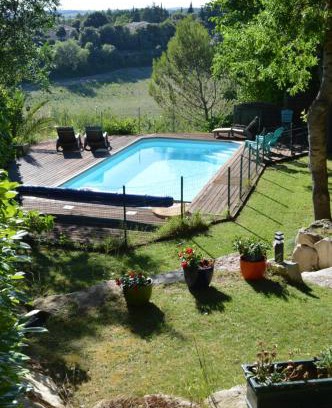 Ventenac-Cabardes Ski Chalet | Chalet, calme, absolu, superbe vue, et piscine (en été)