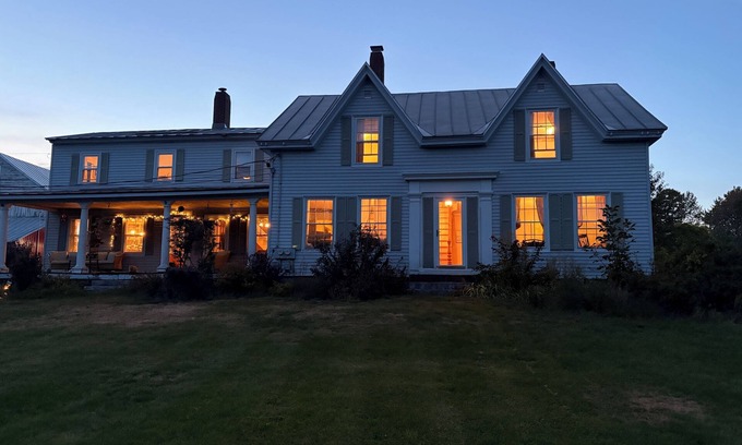 Oakland House | Charming historic guest house on farm 3 bedrooms wood stove pet friendly
