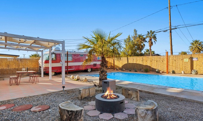 Twentynine Palms House | Desert Home w/ Pool, Hot Tub, Firepit & Game Room | The Quiet Burn by AvantStay