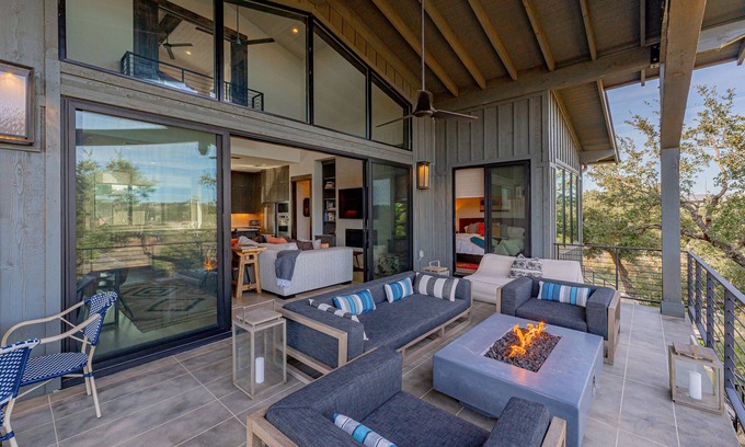 Point Pedernales House | Enchanting Tree House - Private Porches, Fish Pond & Stunning Views
