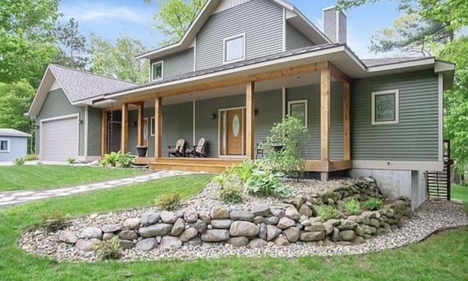 Manistee House | Huge Home on Bar Lake across from Lake Michigan