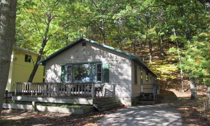 Onekama Cottage | Knotty Pine Cottage Across From Portage Lake And Steps From Lake Michigan & PPI