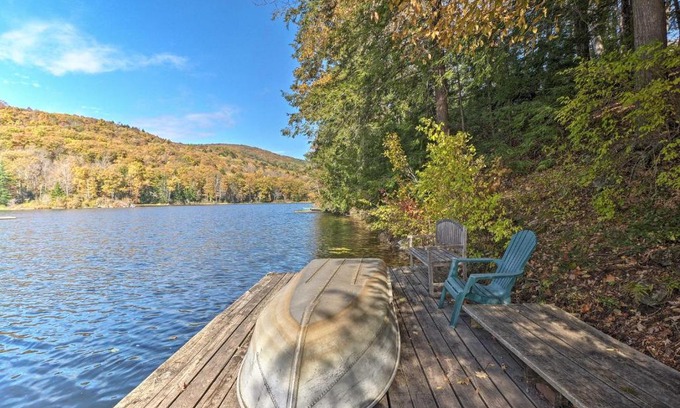 Glendale House | Lakefront Berkshires Retreat with Deck, Dock and Boat!