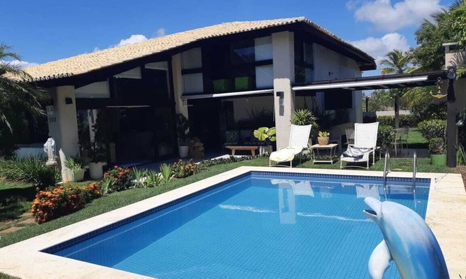 Jenipabu House | Large house, gated community in Guarajuba, with pool, barbecue !