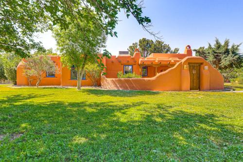 Mesilla Park House | Las Cruces Santa Fe-Style Adobe Home on 6 Acres!