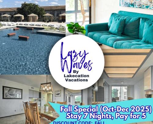 Lake Ozark House | Lazy Waves-private 2 Bd2ba Wpool Access-sleeps 6