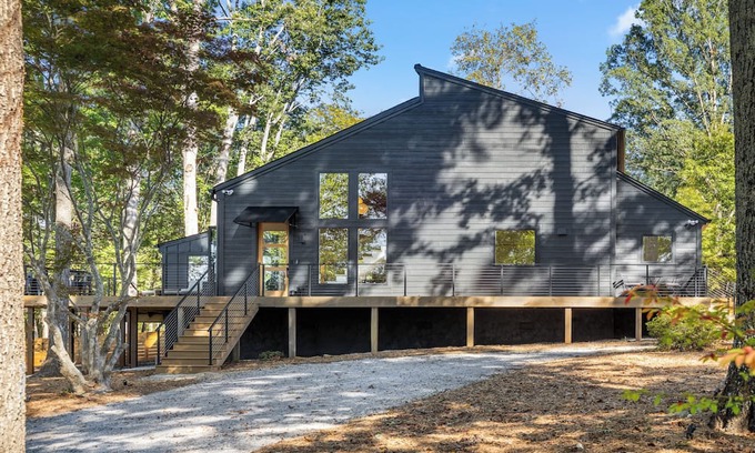 Tigerville Cabin | Modern Luxury Cabin on 2.5 Private Acres with Fenced Yard & Goats, Pet-Friendly