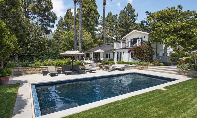 Montecito Villa | Montecito Summer Resort Estate Pool, Koi Pond