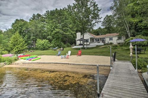 Barnstead House | New Hampshire Home with Private Beach, Dock and Rafts!