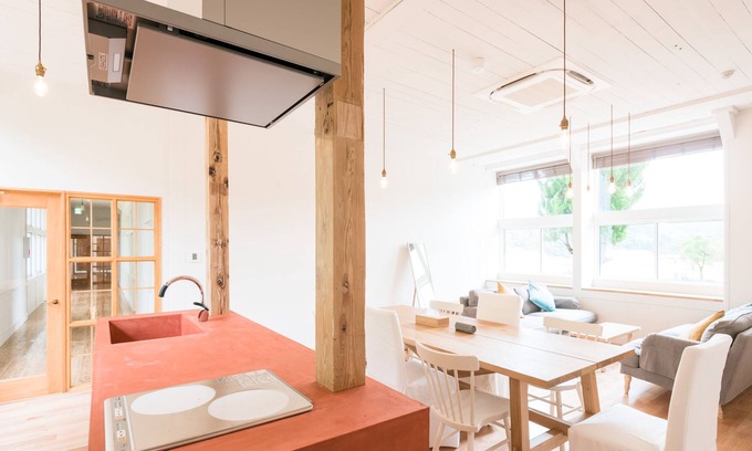 Goto Cottage | Nordisk Village Goto Islands Modern Room Renovated School Building