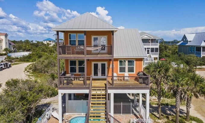 Cape San Blas House | Ocean view, private pool, hot tub, fire pit, North Cape! Fall dates available!
