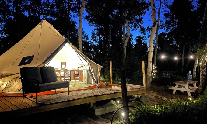 Glenwood Springs RV Rental | Off-Grid Yurt in White River National Forest Pet-Friendly!